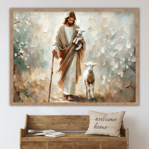 Affiche Le seul berger, Art chrétien, Jésus le berger