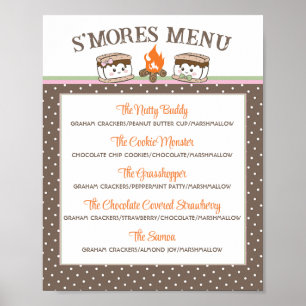 Affiche Le sexe de S'Mores révèle le menu baby shower bonf