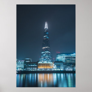 Affiche Le Shard London Bridge la nuit
