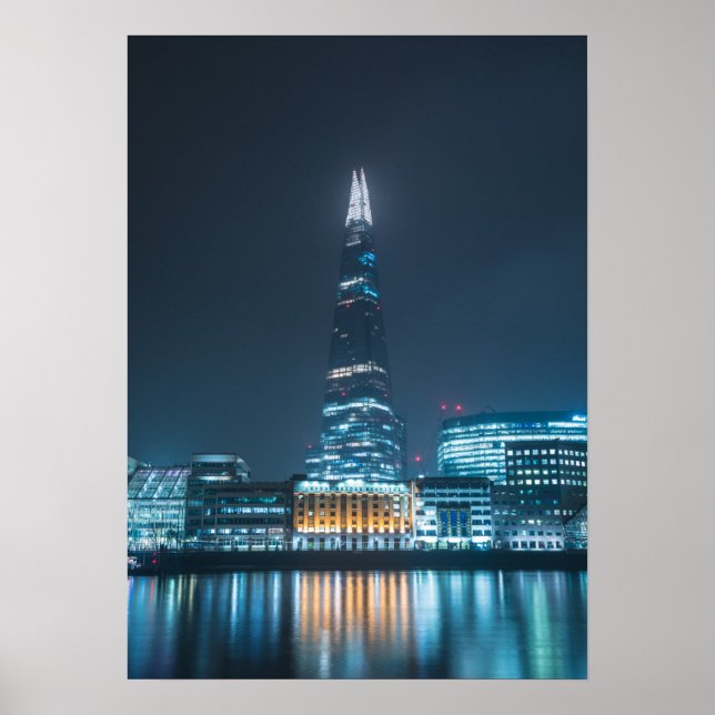 Affiche Le Shard London Bridge la nuit (Devant)