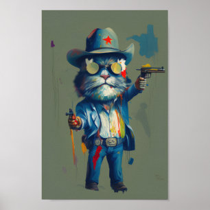 Affiche Le Sheriff : Meowdy, Cowboy Chat Sheriff