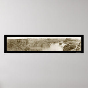 Affiche Le Shoshone tombe la photo 1913 de l'Idaho