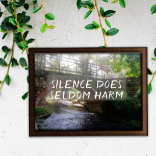 Affiche Le silence fait rarement mal à proverbe pont poste