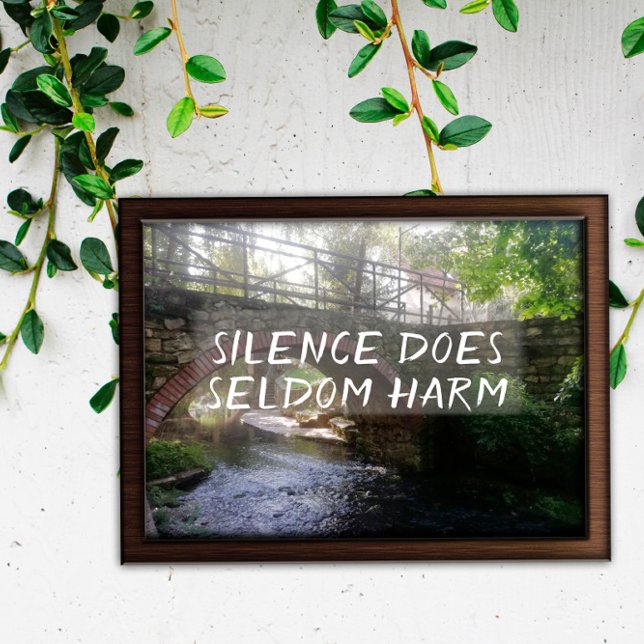 Affiche Le silence fait rarement mal à proverbe pont poste (Créateur téléchargé)