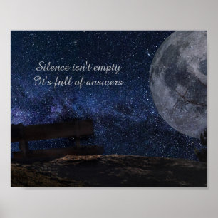 Affiche "Le silence n'est pas vide..." Art de citation ins