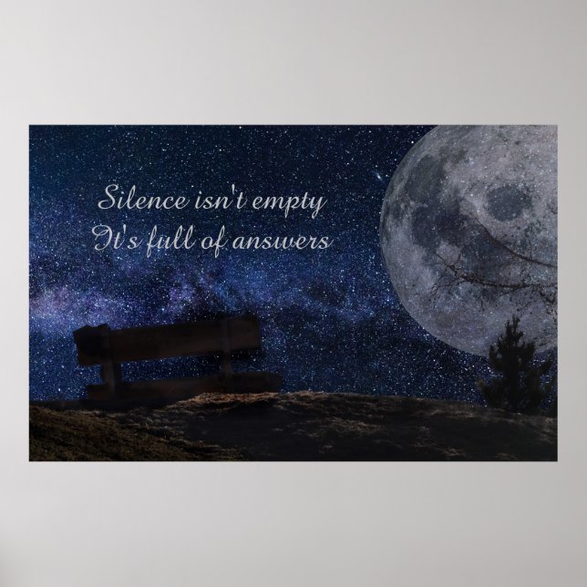 Affiche "Le silence n'est pas vide..." Citation d'inspirat (Devant)