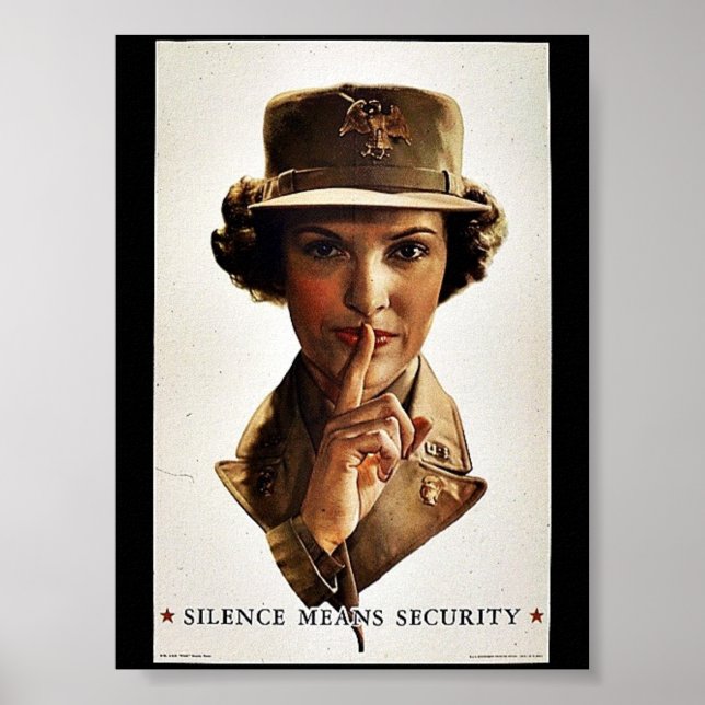Affiche Le silence signifie la sécurité (Devant)