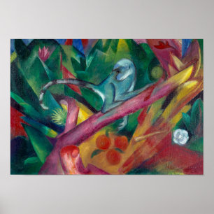 Affiche Le singe   Franz Marc  
