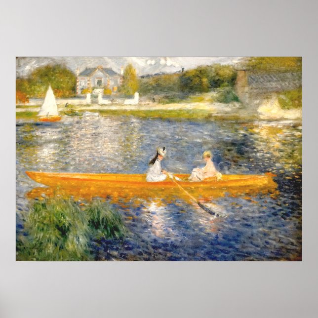 Affiche Le Skiff de Pierre-Auguste Renoir - Impressionnist (Devant)