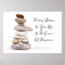 Le slogan de l'équilibre de la vie en pierres zen