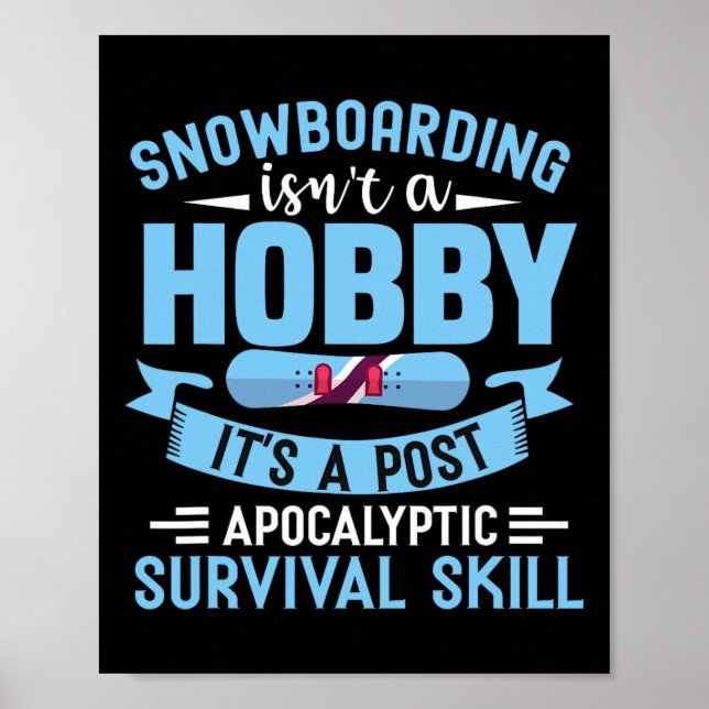 Affiche Le snowboard n'est pas une plaque (Devant)