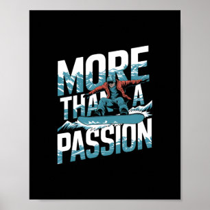 Affiche Le Snowboard Plus Qu'Un Pion Extreme Sports Design