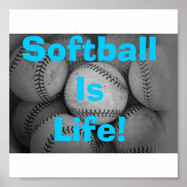 Affiche Le softball est la vie (Devant)