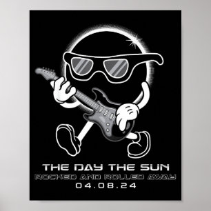 Affiche Le Soleil de la journée de l'éclipse solaire total