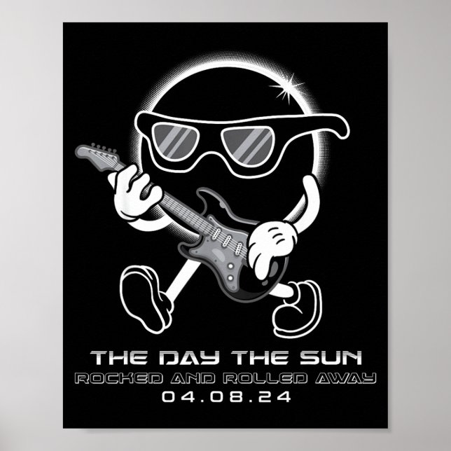 Affiche Le Soleil de la journée de l'éclipse solaire total (Devant)