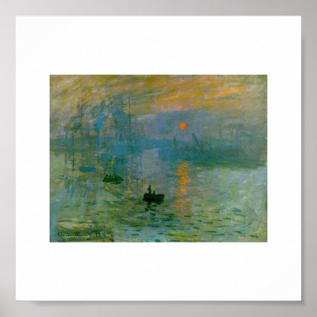 Affiche Le soleil levant de Claude Monet (Devant)