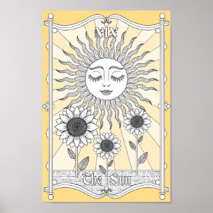 Affiche Le Soleil Tarot XIX