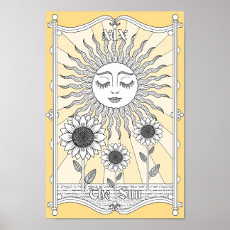 Affiche Le Soleil Tarot XIX