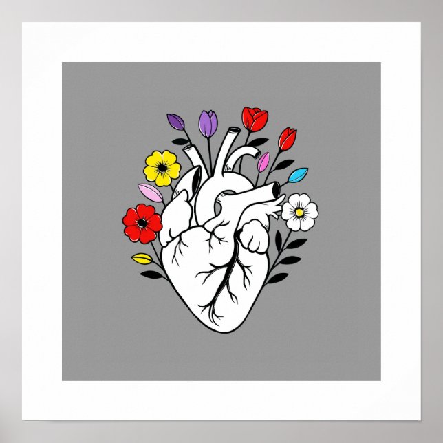 Affiche Le Son de la Floraison – Cœur Anatomique (Devant)