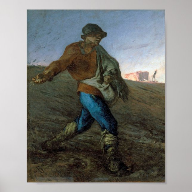 Affiche Le Sower, Jean-François Millet (Devant)