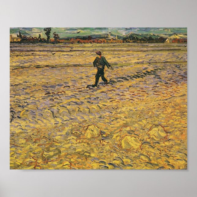 Affiche Le Sower, Vincent van Gogh (Devant)
