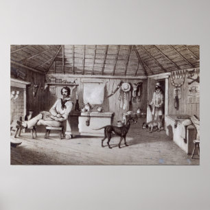 Affiche Le squatter premier à la maison, c.1847