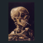 Affiche Le squelette de Van Gogh avec la cigarette ardente<br><div class="desc">"Le crâne d'un squelette de Van Gogh avec la cigarette brûlante" c. 1885–86. Il s'agit d'une première pièce réalisée en tant qu'étude à l'Académie royale des Beaux-Arts en Belgique.</div>