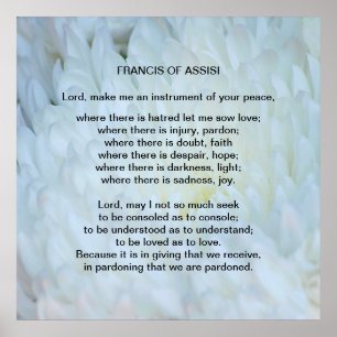 Affiche Le St Francis de la prière d'Assisi