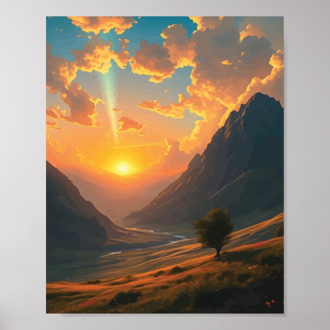 Affiche Le Style Anime De L'Heure D'Or (Devant)