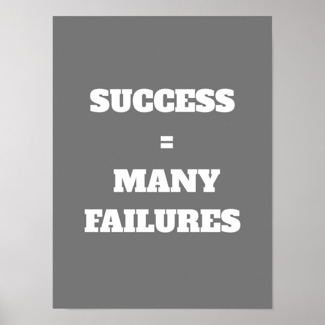 Affiche Le succès équivaut à de nombreux échecs (Devant)