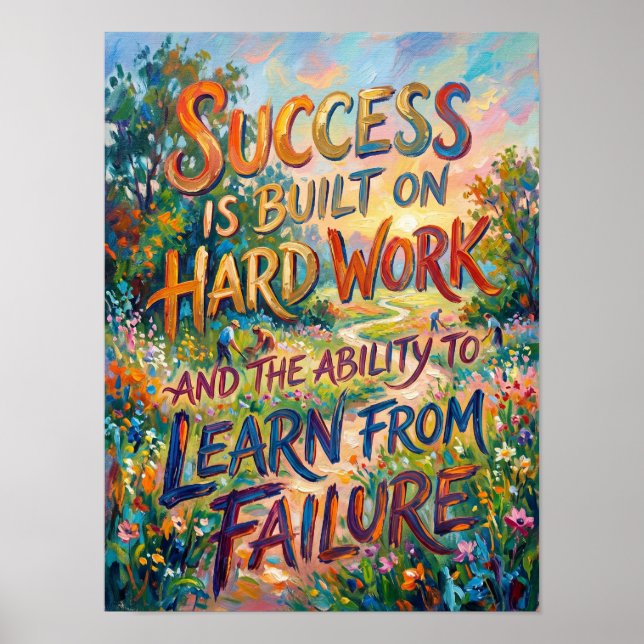 Affiche le succès est construit sur un travail acharné  (Devant)