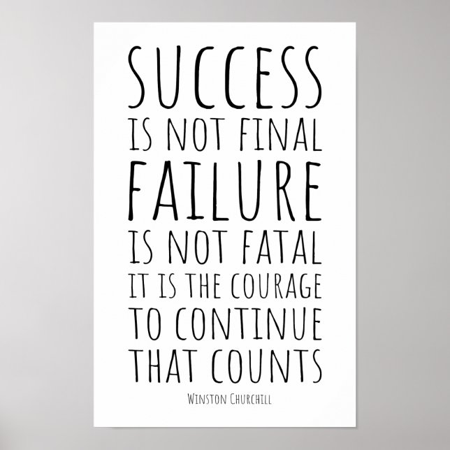 Affiche Le Succès N'Est Pas Définitif, L'Échec N'Est Pas F (Devant)