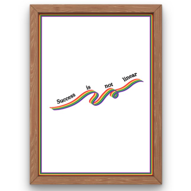 Affiche Le succès n'est pas linéaire (Créateur téléchargé)