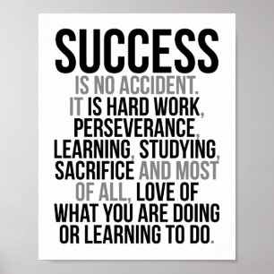 Affiche Le succès n'est pas un accident