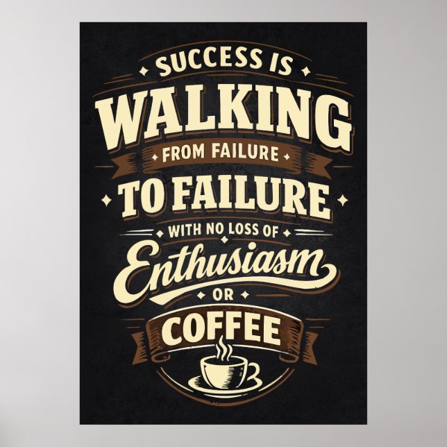 Affiche Le succès n'est pas une perte de café - Drôle de m (Devant)