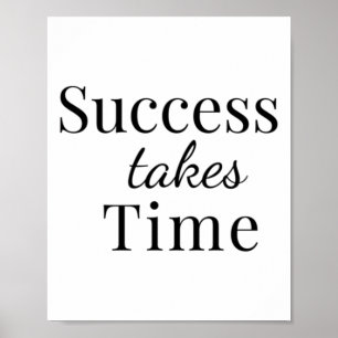 Affiche Le succès prend du temps - Sticker de devis motiva