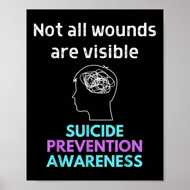 Affiche Le Suicide Donne La Douleur À Quelqu'Un D'Autre. S (Devant)