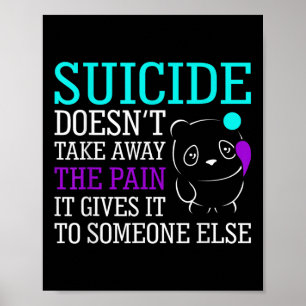 Affiche Le Suicide Ne Supprime Pas La Sensibilisation À La