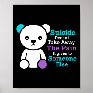 Affiche Le suicide n'enlève pas la douleur qu'il inflige à