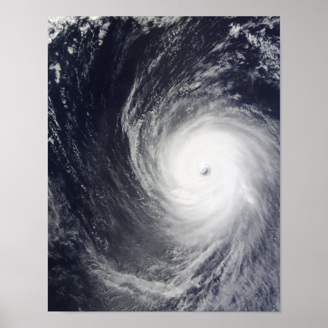 Affiche Le Super Typhoon Melor survole l'océan Pacifique (Devant)