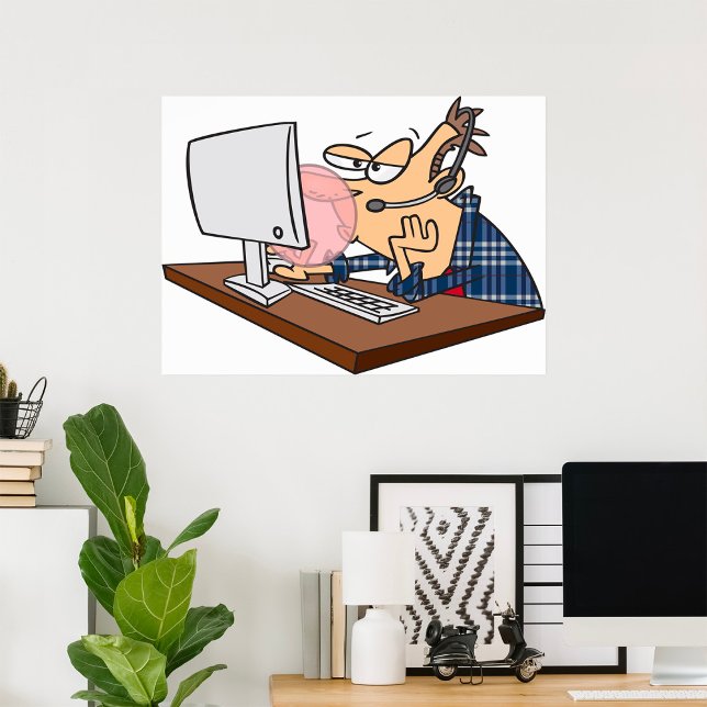 Affiche Le Support Technique A Blessé Une Bulle (Créateur téléchargé)