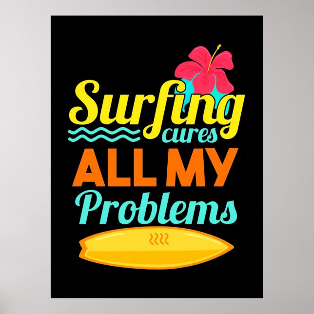 Affiche Le surf sont mes problèmes (Devant)