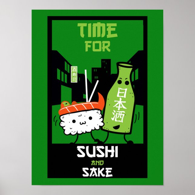 Affiche Le Sushi Et Le Sake (Devant)