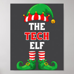 Affiche Le T-Shirt de l'Elf de la Tech pour Noël pour le M