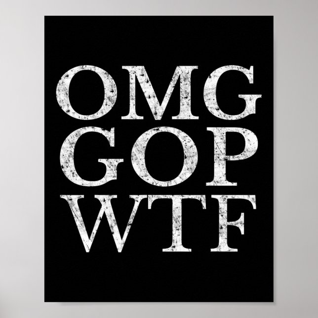 Affiche Le T-shirt Républicain Gop Wtf Anti Trump (Devant)