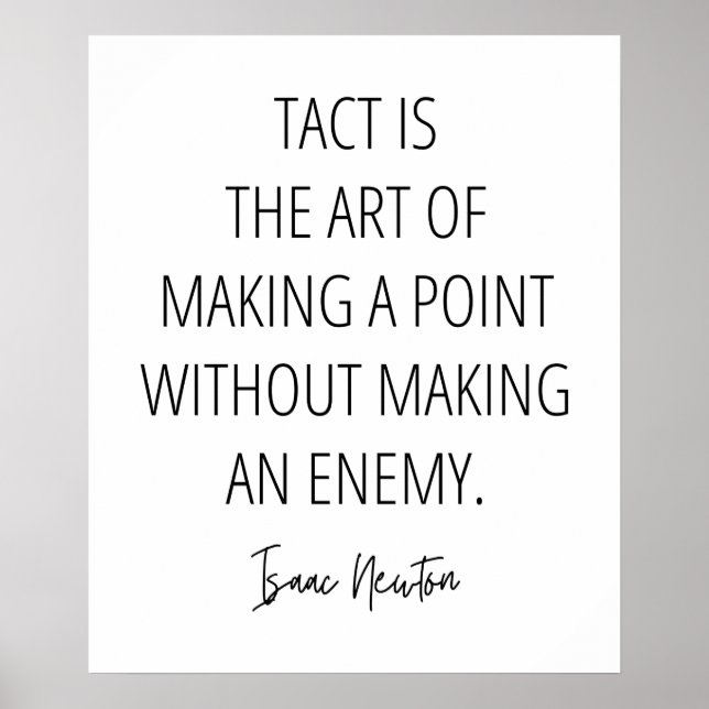 Affiche Le tact est l'art de faire valoir un point ... (Devant)