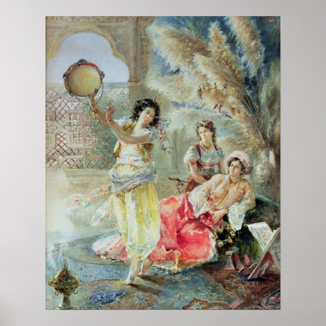 Affiche Le Tambourine (avec papier) (Devant)