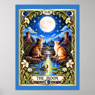 Affiche Le Tarot du Chat de Lune - Intuition et Mystère
