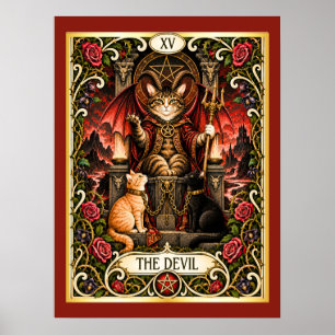 Affiche Le Tarot du Chat Diable - Tentation et Ombre