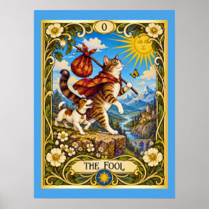 Affiche Le Tarot du Chat Fou - Un Voyage Commence